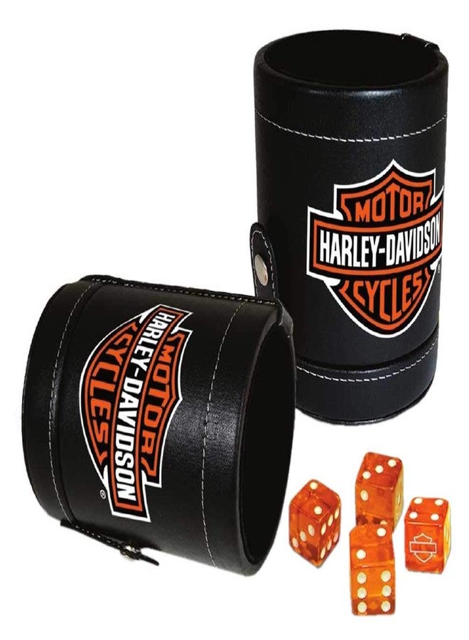 HARLEY DAVIDSON Harley-Davidson Bar & Shield Logo Dice Cup Game Set, Leatherette Cup 651 - Image 1